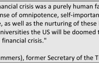 Quote: Larry Summers, former Secretary of the Treasury